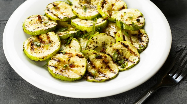 grilled courgettes