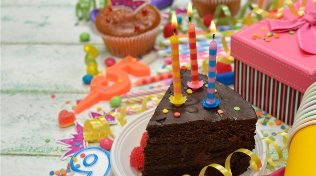 Kids' chocolate birthday cake