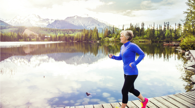 woman jogging