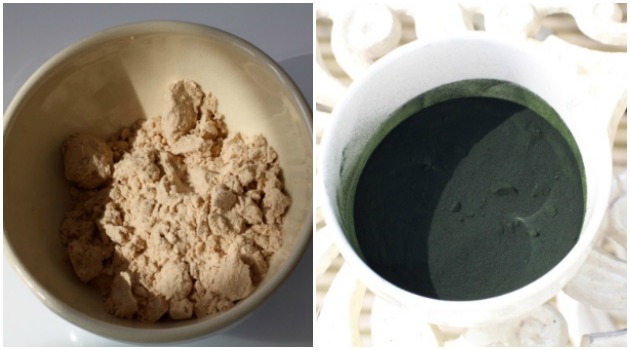 maca and spirulina powder