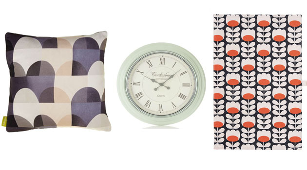 cushion clock tea towel