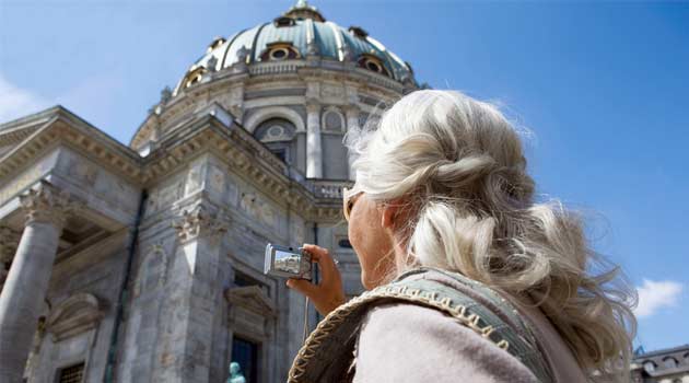 woman taking a photo