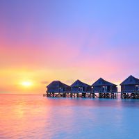 beach sunset maldives