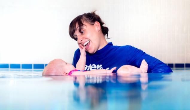 Swimming with grandkids with Water Babies