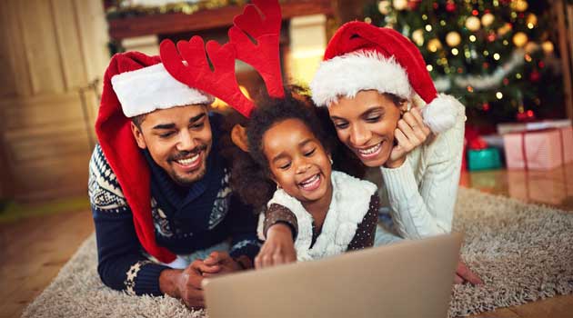 family online at Christmas