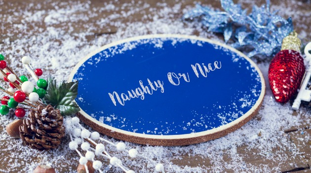 christmas naughty or nice sign