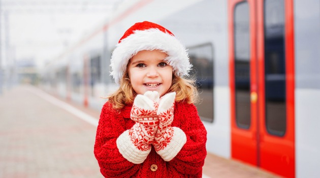girl by train