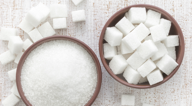 sugar cubes in a bowl