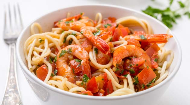 prawn spaghetti