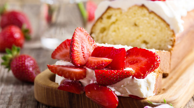 Strawberry and wild berry loaf cake recipe
