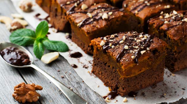 Carrot and courgette chocolate brownies 
