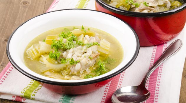 Chunky potato and leek soup recipe