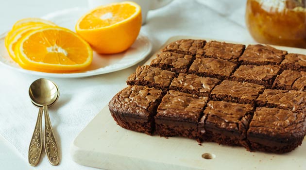 orange chocolate brownie