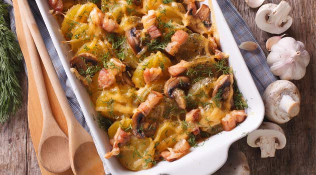 Pork belly and mushroom casserole recipe