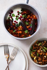 spiced aubergines