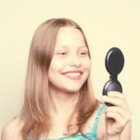 Girl and mirror