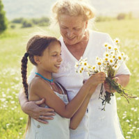 grandmother granddaughter together