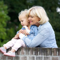 grandma and grandchild