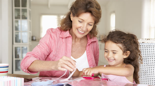 playing with grandchildren