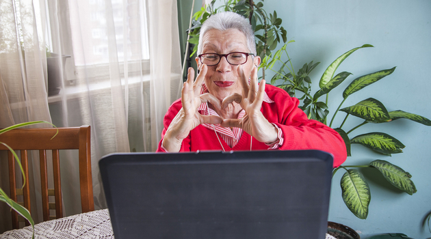 grandmother skyping