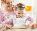 Baking with grandchildren