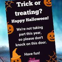 no trick or treat poster 