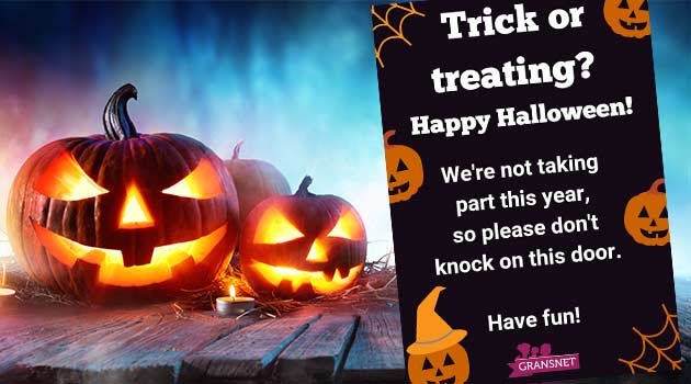 no trick or treat poster