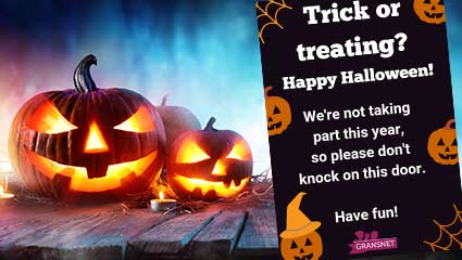 no trick or treat poster