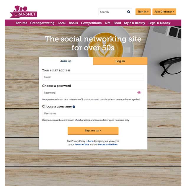 how to register on gransnet