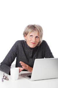 woman working