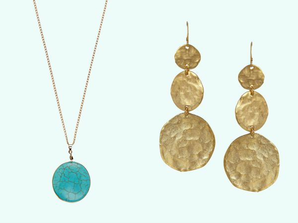necklace and earrings