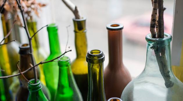 glass bottles