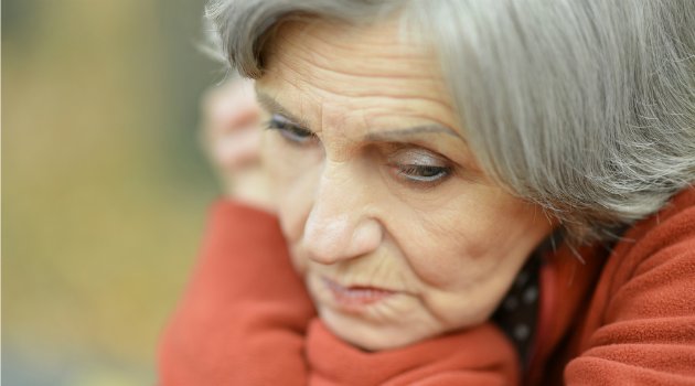 sad older woman