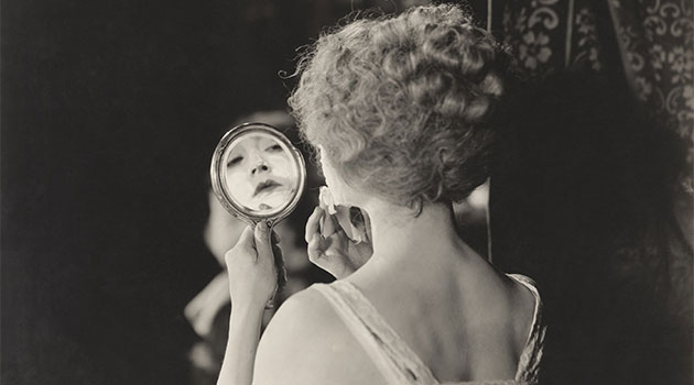menopause facts vintage woman in mirror
