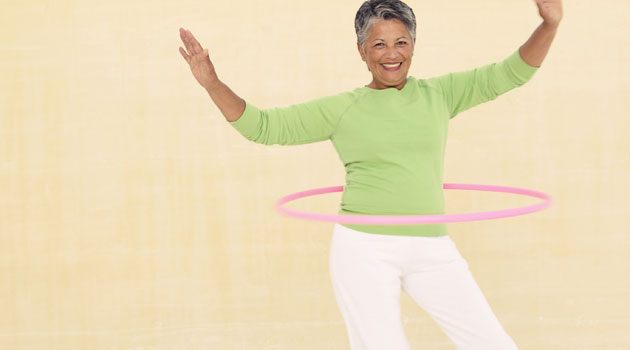 woman hola hooping
