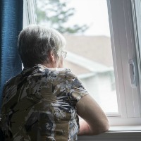lonely older woman