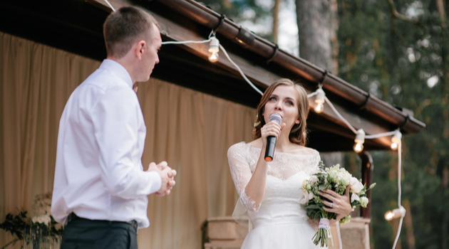 bride making speech