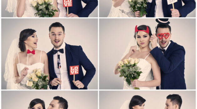 newlyweds photobooth
