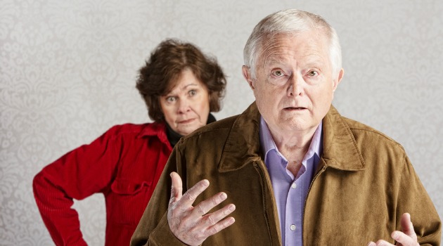 woman angry with man