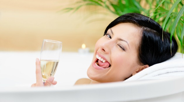 woman in bath