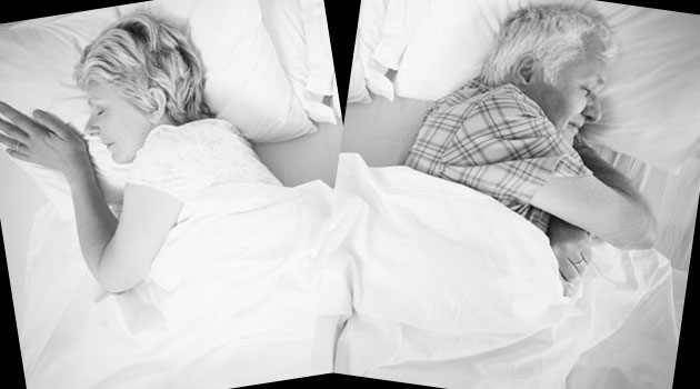 sleeping in separate beds