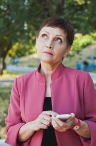 woman on phone