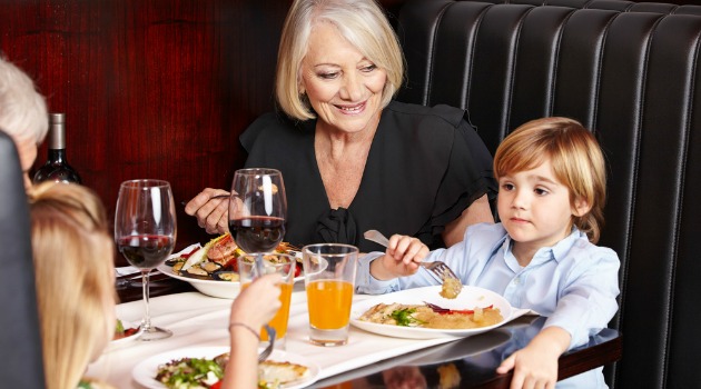 dinner with grandchildren