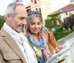 couple with map