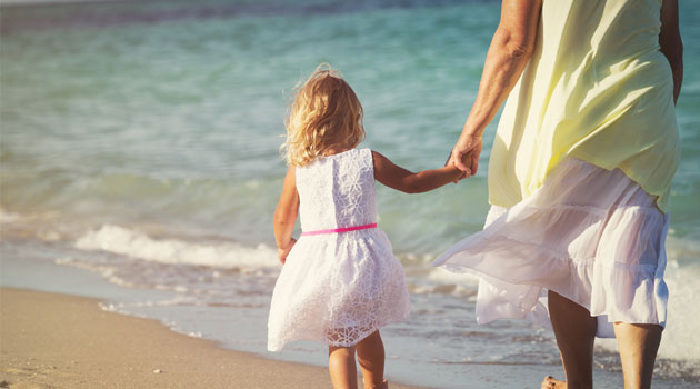 family beach holiday
