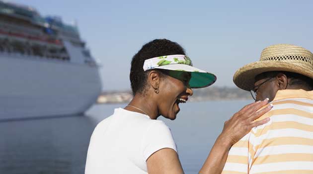 older couple on cruise holiday