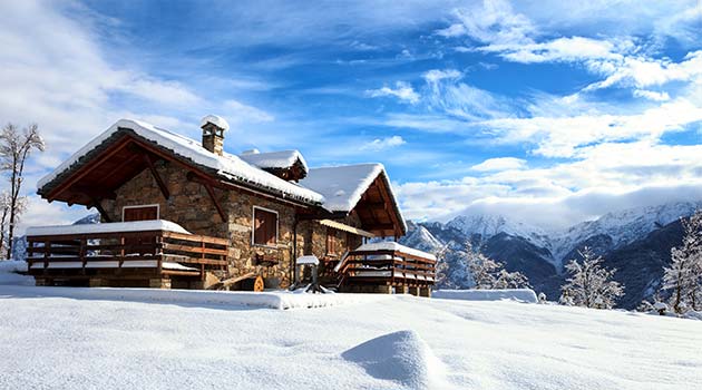 snowy family holiday