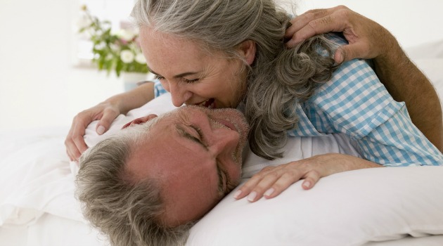 Older couple in bed